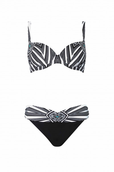 Bikini Set schwarz/weiß