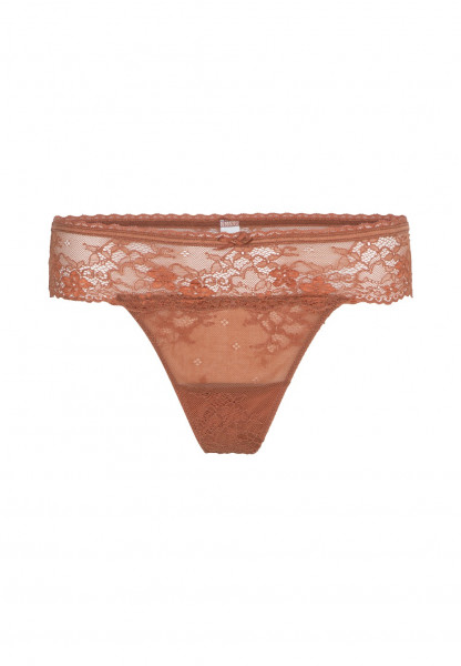 Daily Lace String leather brown